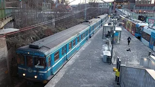 Saltsjöbanan Stockholm - Saltsjöbaden part 1/3. Bus Slussen-Henriksdal local train Henriksdal-Sickla