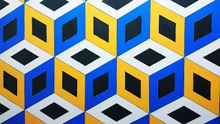 Super cube | 3d wall painting | 3d wall texture design ideas