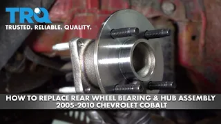 How to Replace Rear Wheel Bearing & Hub Assembly 2005-2010 Chevrolet Cobalt