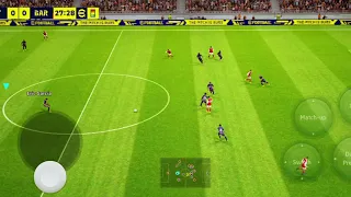 PlayOnline in efootball 2023 mobile Arsenal vs Barcelona Full Game 60FPS