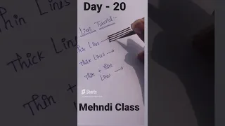 Class - 20 / Mehndi Course / day -20 #shorts