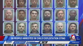 30 arrests in child predator crackdown