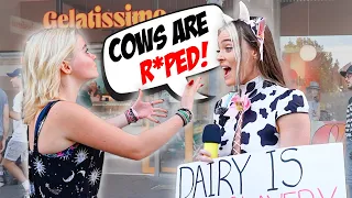 Triggered VEGAN loses it at ice-cream LOVERS!