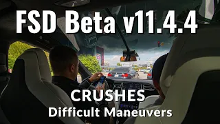 Tesla's FSD Beta v11.4.4 Absolutely CRUSHES Incredibly Complex Maneuvers 2023.7.20