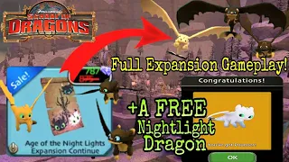 School Of Dragons The Age of the Night Lights Expansion Full Gameplay + A FREE Nightlight Dragon!