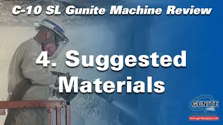 C-10SL Gunite Machine Equipment Review - Suggested Materials