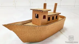 How to make ship with cardboard #very easy#