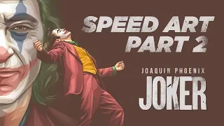 JOKER Joaquin Phoenix SPEED ART Part 2 | CorelDRAW