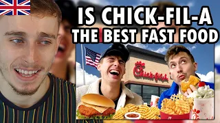 Brit Reacting to Brits try Chick-fil-A for the first time!