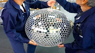 The process of making a mirror ball. The last remaining mirror ball manufacturing factory in Japan.