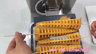 Commercial Waffle Stick Maker Nonstick Lolly Waffle Machine with Extra Plate