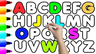 ABC for Kids ||| How to Paint Alphabets Letter A to Z for Children - Srithi Kids TV