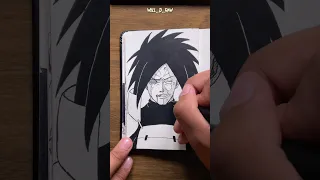 [ASMR] Drawing Madara 👻- Naruto #satisfying #shorts #asmr