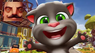 Hello Neighbor - My New Neighbor My Talking Tom Act 2 Trampoline Gameplay Walkthrough