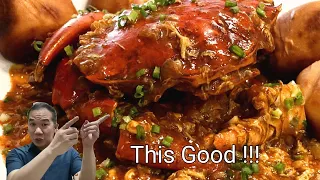 Singapore Chili Crab Recipe (This is SO good!) 🦀  MUST TRY South East Asian S.E.A Delicacy.