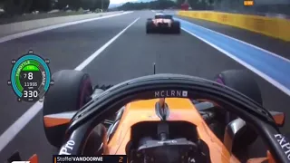 Stoffel Vandoorne Overtaking Fernando Alonso Onboard | FRENCH GP  2018