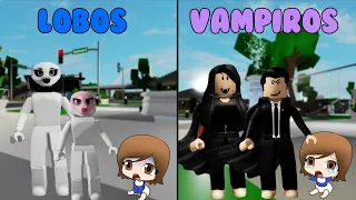 FAMILIA DE LOBOS VS FAMILIA DE VAMPIROS EN BROOKHAVEN ROBLOX