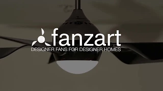 Fanzart | Dark knight LED - Modern Ceiling Fan - Designer Fan |