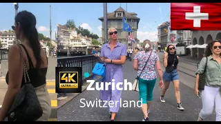 Switzerland Walk 4k - Walking Tour of Zürich - Part 4