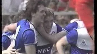 Gary Lineker scores for Everton against Liverpool during the 1986 FA Cup Final 10/05/1986