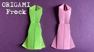 How to make a pretty origami paper dress | Origami paper folding craft, video Tutorials for kids