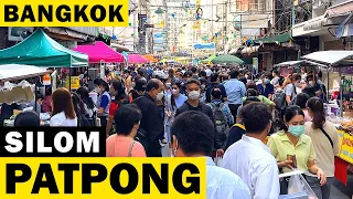 Patpong Street Walk Bangkok [ 4K ] Street Food Morning Market in Silom