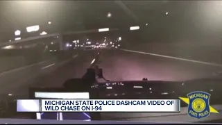 Michigan State Police release dashcam video of wild chase on I-94