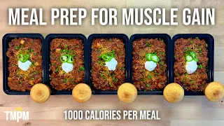1000 Calorie Chili Meal Prep for Muscle Gain