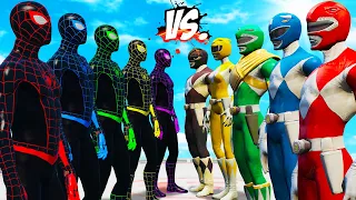 MIGHTY MORPHIN POWER RANGERS vs TEAM SPIDER-MAN - EPIC SUPERHEROES WAR