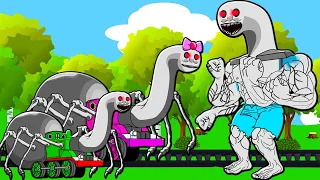 FAMILY THOMAS THE TRAIN! DAILY LIFE of MUSCLE THOMAS THE TRAIN Cartoon Animation