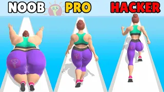 NOOB vs PRO vs HACKER in Fat 2 Fit!