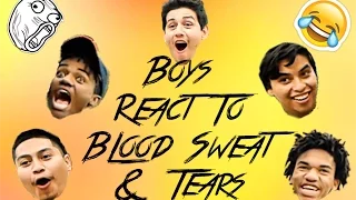 Kpop Virgins Ep 7: BOYS react to BLOOD SWEAT & TEARS