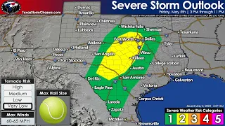 Friday: Isolated, but severe storms again this afternoon & evening