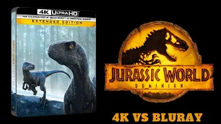 Jurassic World Dominion 4k Bluray Steelbook Unboxing. 4k Vs Bluray Picture Comparisons.