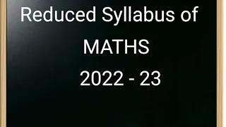 CBSE 2022-23 class 10 maths Reduced Syllabus