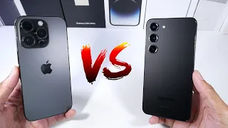 Samsung Galaxy S23 VS iPhone 14 Pro! (Cameras, Speed Test, Display & Speakers)