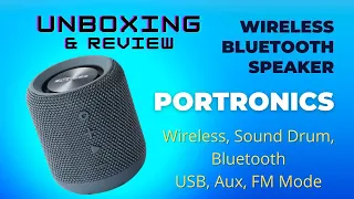 Portronics Wireless Sound Drum Speaker !  USB, Bluetooth, FM, Aux Mode Best Portable Speaker