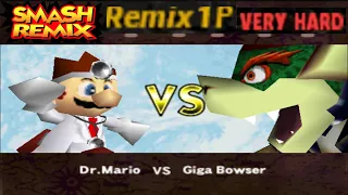 Smash Remix - Classic Mode Remix 1P Gameplay with Dr. Mario (VERY HARD)
