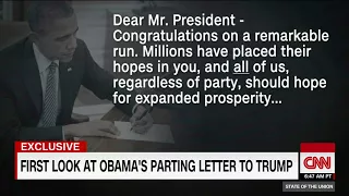 Obama's handwritten letter to President Trump revealed