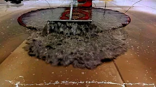 Unbelieveable dirty round carpet cleaning satisfying rug cleaning ASMR