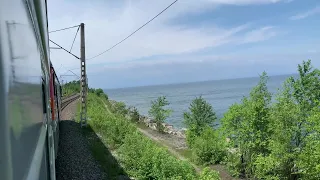 Trains worldwide "Ulan Ude-Vydrino". Train ride along the Lake Baikal