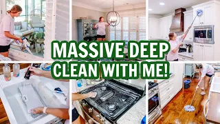 MASSIVE DEEP CLEAN WITH ME | KITCHEN DEEP CLEAN | EXTREME CLEANING MOTIVATION