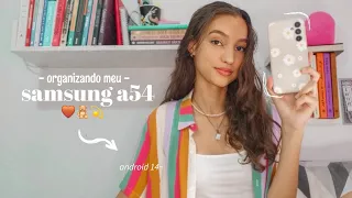 Organizando o meu *galaxy a54* com a nova atualização + tuor pelo celular📲💫