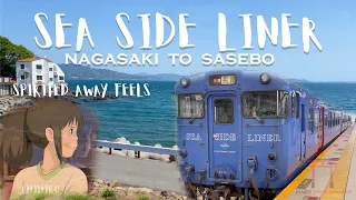 Spirited away feels with Seaside Liner Train | Nagasaki to Sasebo | 4K | Iphone12ProMax