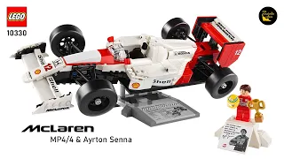 LEGO Icons 10330: McLaren MP4/4 & Ayrton Senna (2024) - unboxing and speed build