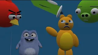 ANGRY BIRDS MEET GRIZZY AND THE LEMMING 🎵🎵🎵 3D ANIMATED SPOOF ☺️