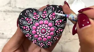 Pink Mandala Heart | Art Video | Dot Painting