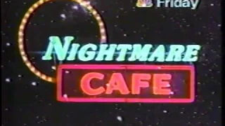 NBC Friday -  Nightmare Cafe -  Wes Craven Commercial Promo (1992)