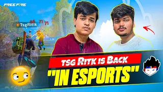 Free Fire : Tsg Ritik Is Back In Esports 😈  - Legend x Ritik ♥️  || Tournament Highlights Must Watch