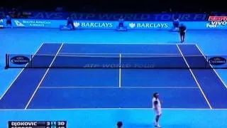 NOVAK DJOKOVIC VS DAVID FERRER ATP WORLD TOUR FINALS 2011 MATCH POINT